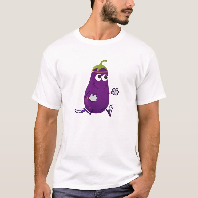 Running Eggplant Tee Shirt (Framsida)