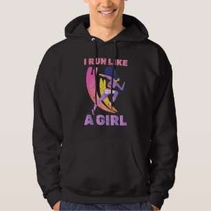 Running - en flicka gillar Springa - Marathon - Jo Hoodie