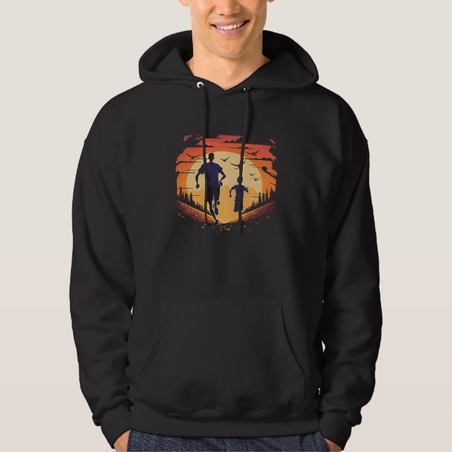 Running Exercise for Fitness Enthusiasts Father an Hoodie (Framsida)