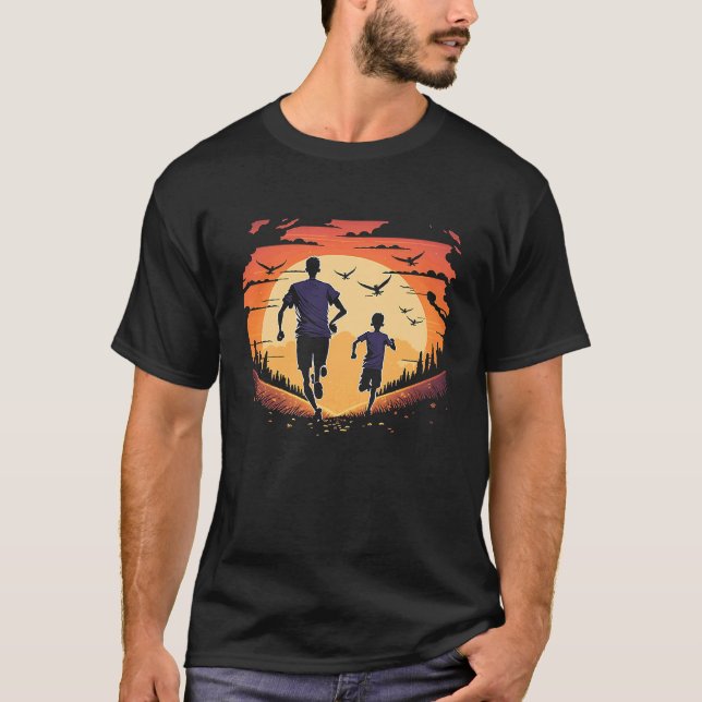 Running Exercise for Fitness Enthusiasts Father an T Shirt (Framsida)
