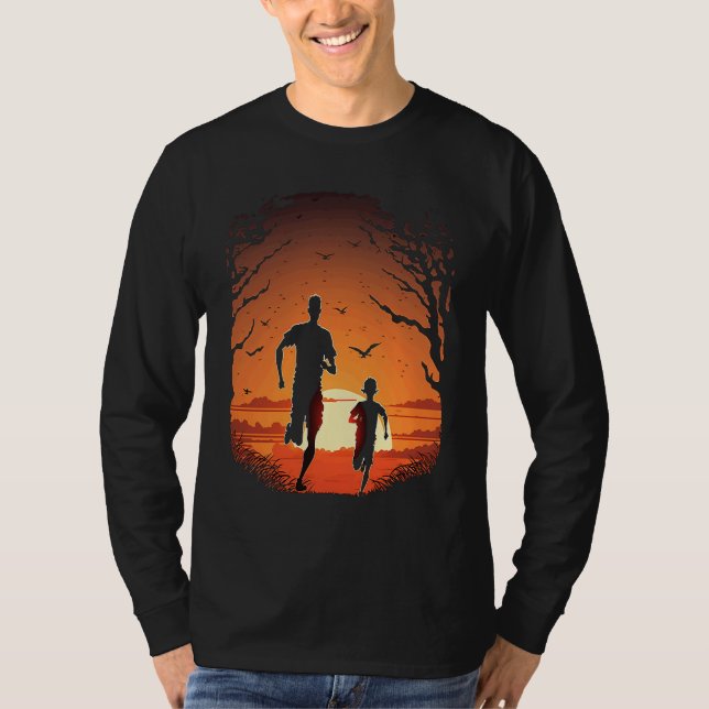Running Exercise for Fitness Enthusiasts Father an T Shirt (Framsida)