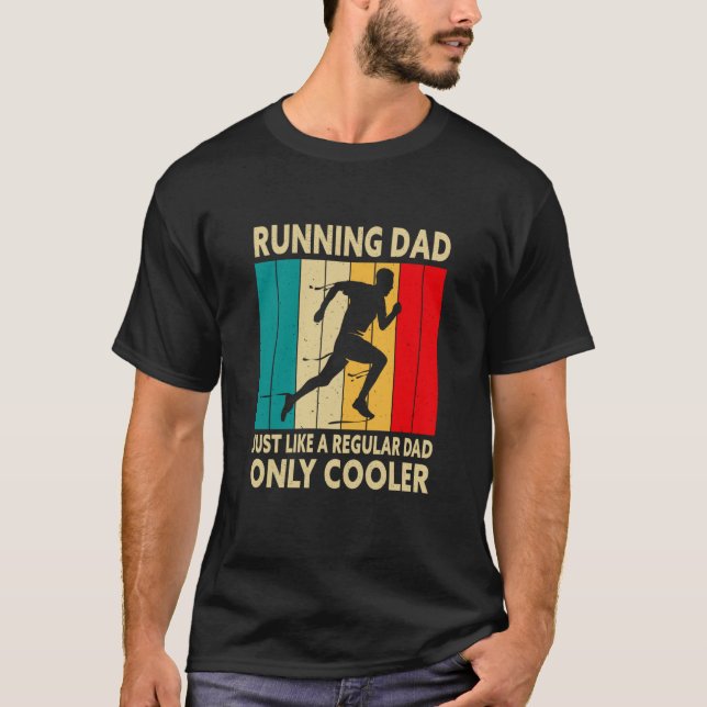 Running For Men Dad Marathon Runner Coach Marathon T Shirt (Framsida)