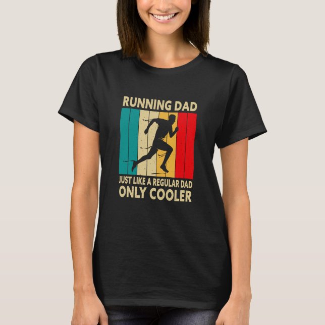 Running For Men Dad Marathon Runner Coach Marathon T Shirt (Framsida)