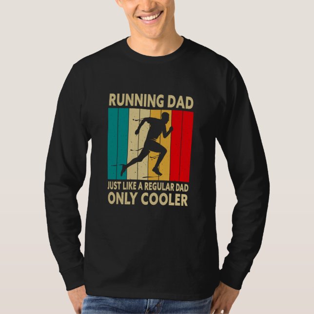 Running For Men Dad Marathon Runner Coach Marathon T Shirt (Framsida)