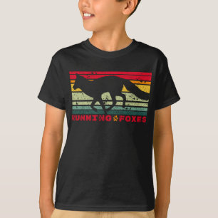 Running Foxes Fox - kontur för skogsdjur - färgsta T Shirt