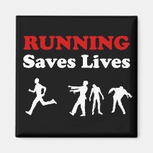 Running (från Zombies) Sparar Lives kvadratmagnet