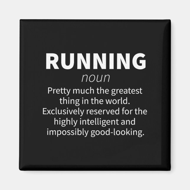 Running Funny Definition Funny 5k Marathon Runner  Magnet (Framsidan)