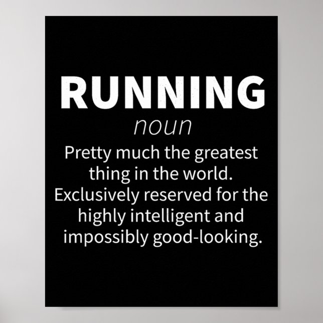 Running Funny Definition Funny 5k Marathon Runner  Poster (Framsidan)
