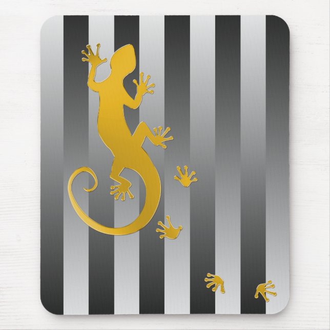 Running Gecko guld | GRÅTT RAND Musmatta (Framsidan)