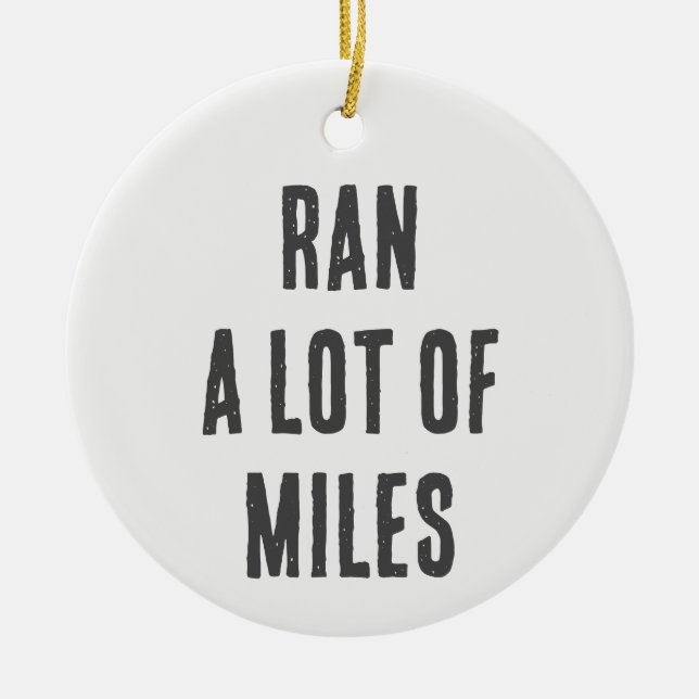 Running Gift, Cross country Gift, Marathon Julgransprydnad Keramik (Framsidan)