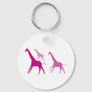 Running Giraffes (Lila) Nyckelring