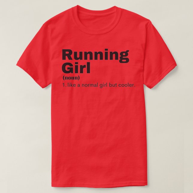 Running Girl Running 4 T Shirt (Design framsida)