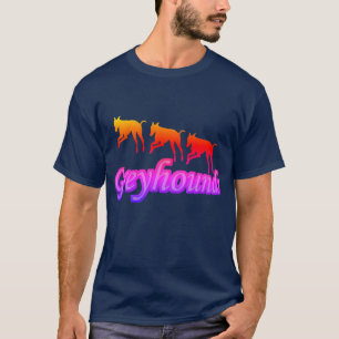 Running Greyhound Trio Silhouette Rainbow T Shirt