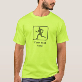 Running Guy - Grått Logotyp - Anpassade T-shirt