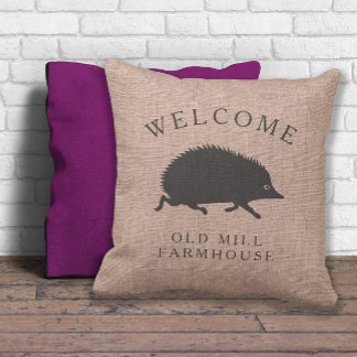 Running Hedgehog Anpassningsbar land stil Kudde