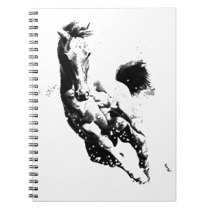 Running Horse Anteckningsbok Med Spiral