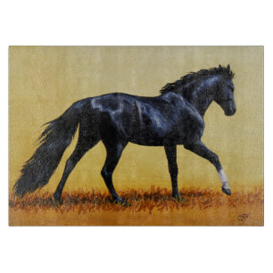 Running Horse Black Stallion