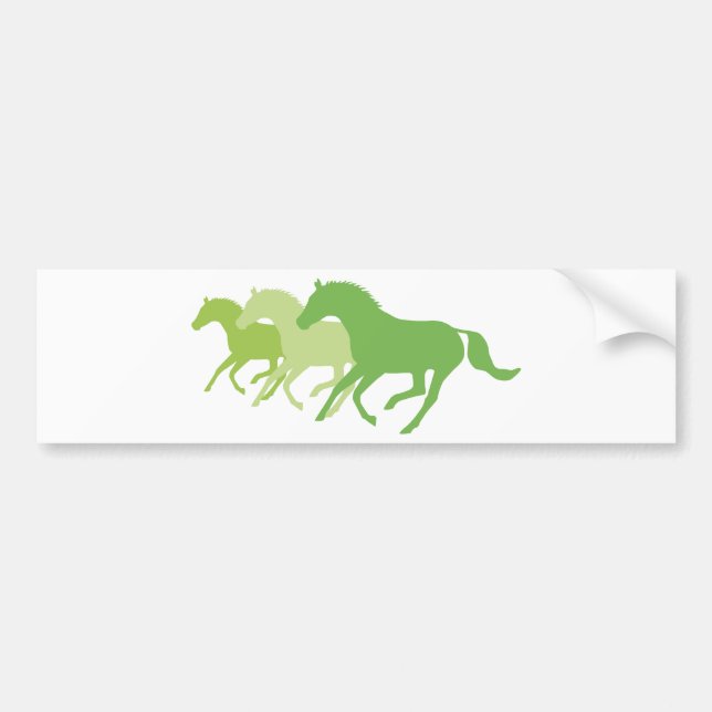 Running Horse (Grönt) Bildekal (Framsidan)