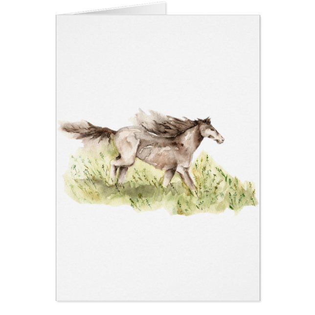 Running Horse Hälsningskort (Framsidan)