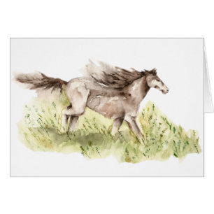 Running Horse Hälsningskort