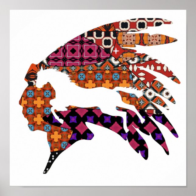 Running Horse Indian Poster (Framsidan)