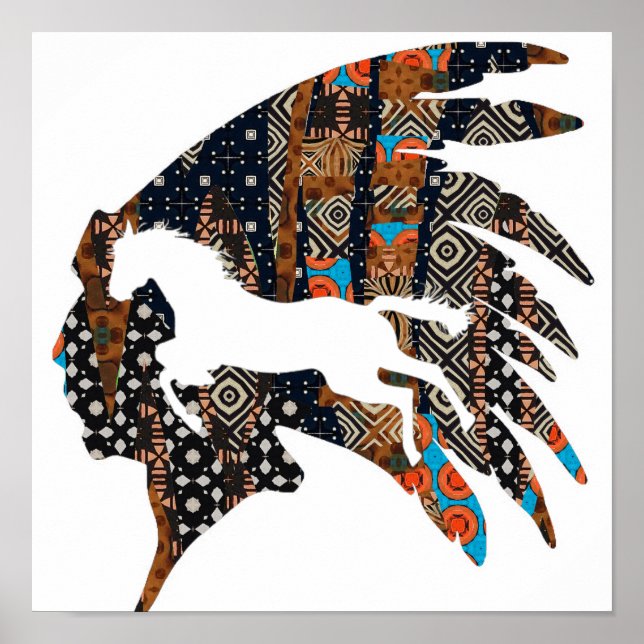 Running Horse Indian Poster (Framsidan)