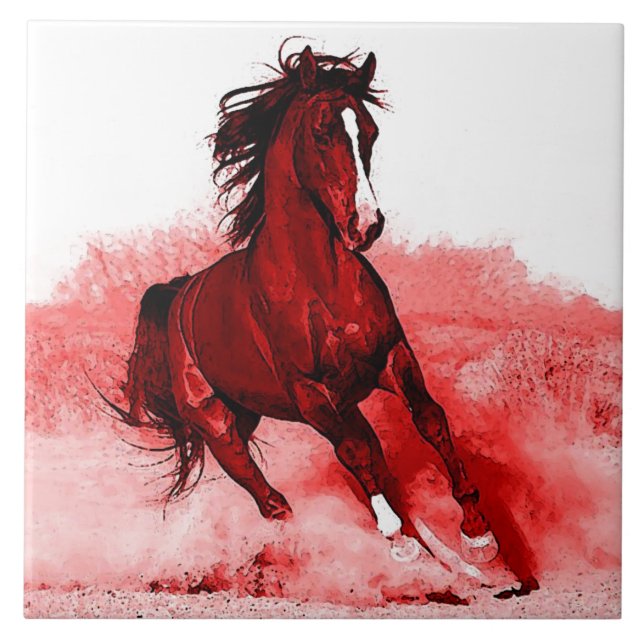 Running Horse Kakelplatta (Framsidan)