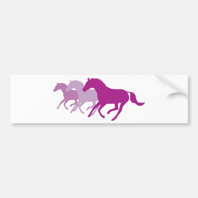 Running Horse (Lila) Bildekal (Framsidan)