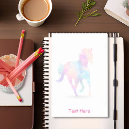 Running Horse Lo Poly Geometric Rainbow Post-it Block