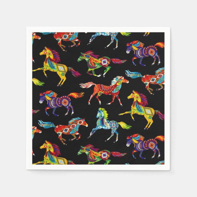 Running Horse Papper Napkins Pappersservett (Framsidan)