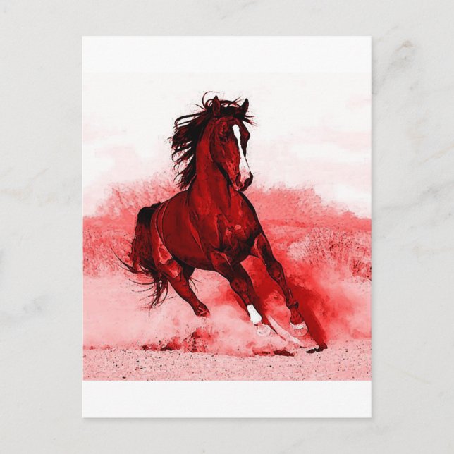 Running Horse Vykort (Framsida)