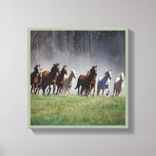 Running Horses Canvas Wall Art