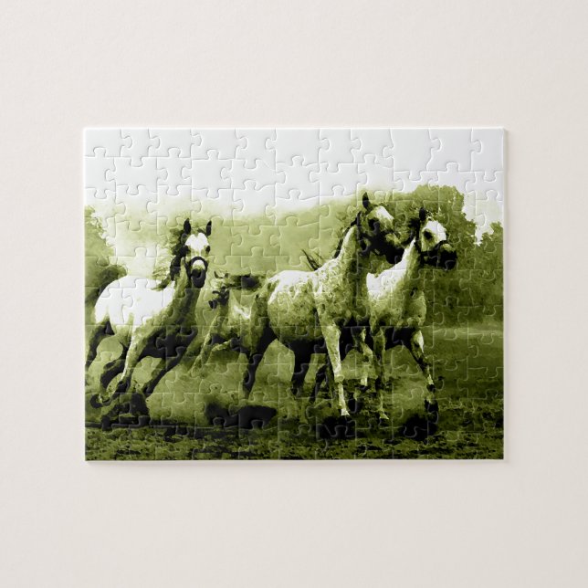 Running Horses - Kreativ Art Pussel (Horisontell)