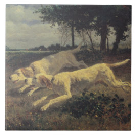 Running Hundar (Beagles) (av Constant Troyon) Kakelplatta