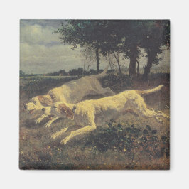 Running Hundar (Beagles) (av Constant Troyon) Magnet