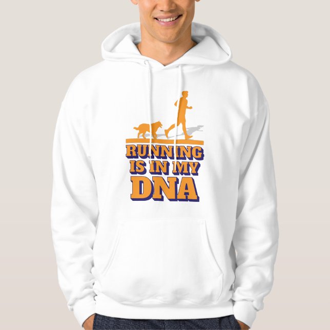 running is in my dna hoodie (Framsida)