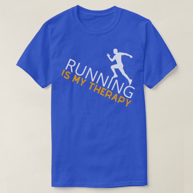 Running Is My Therapy 38 T Shirt (Design framsida)