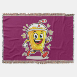 **Running Juice Cup Cartoon – Fun Street Drink Cha Filt