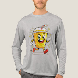 **Running Juice Cup Cartoon – Fun Street Drink Cha T Shirt