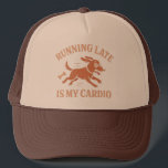 Running Late Is My Cardio Funny Dog  Pets lovers  Keps<br><div class="desc">Calling all dog lovers and habitual latecomers! This hilarious tee features a cartoon pup dashing with urgency and humor. Perfect for anyone who treats every walk with their dog like a full-body sprint. A great gift for pet parents who are never on time!</div>
