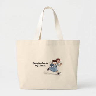 Running Late Is My Cardio Funny ToteBag Jumbo Tygkasse