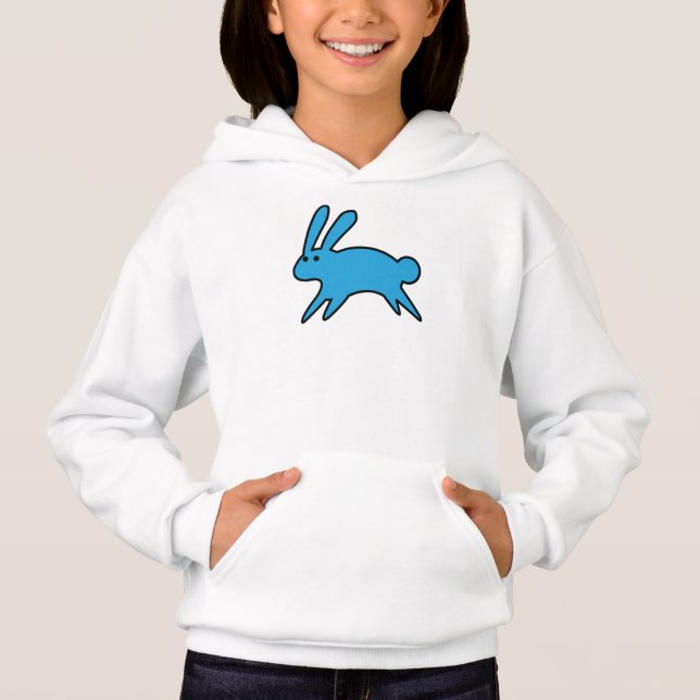 Running Little Blue Bunny T Shirt (Framsida)
