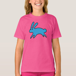 Running Little Blue Bunny T-Shirt