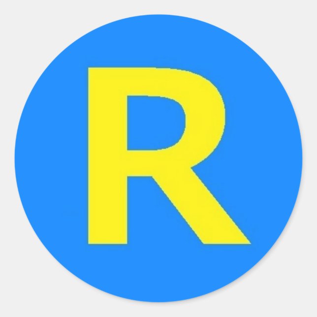 Running Man Sticker Runt Klistermärke (Framsida)