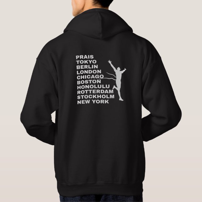 Running Marathon Citys  Hoodie (Baksida)