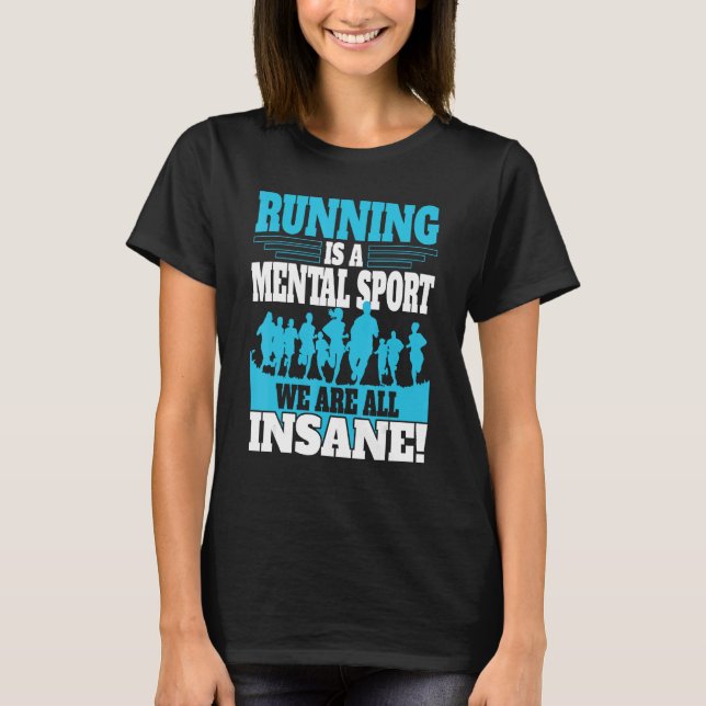 Running men Marathoner Runner Coach XC Running T Shirt (Framsida)