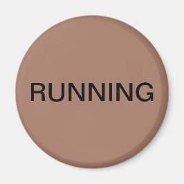 Running mocha mousse dishwasher magnet
