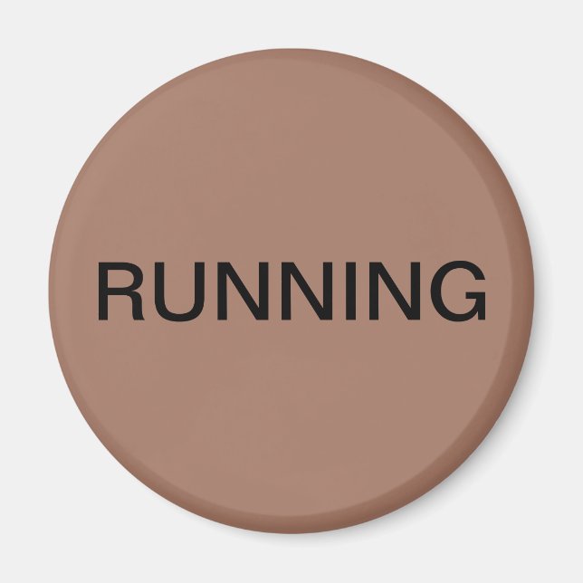 Running mocha mousse dishwasher magnet (Framsidan)