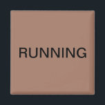Running mocha mousse dishwasher magnet<br><div class="desc">Minimal "löpande" diskmaskin köksmagnet med en mocha-bakgrund som hjälper dig med köksorganisationen. Anpassa med texten.</div>