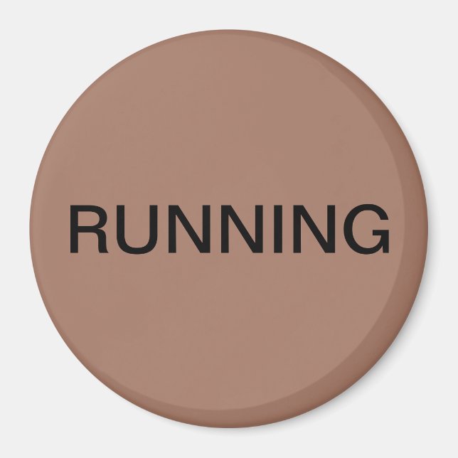 Running mocha mousse dishwasher magnet (Framsidan)